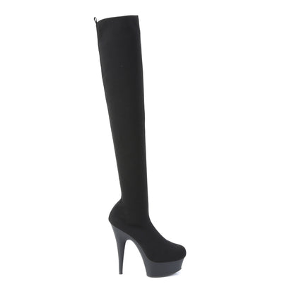 【PLEASER】DELIGHT-3002-1 シューズ Blk Stretch Knit Fabric/Blk Matte【取寄】
