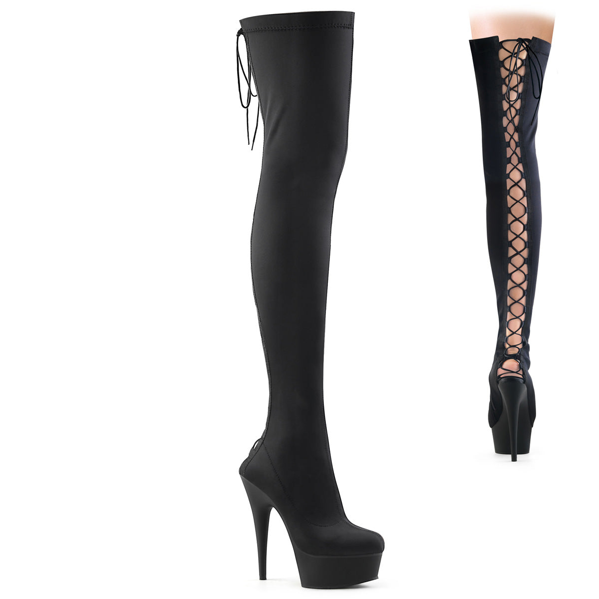 【PLEASER】DELIGHT-3003 シューズ Blk Lycra/Blk Matte【取寄】
