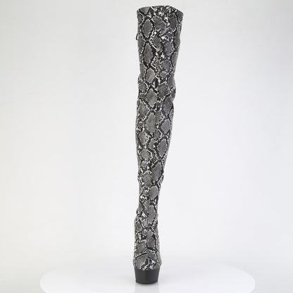 【PLEASER】DELIGHT-3008SP-BT シューズ Grey-Blk Snake Print/Blk Matte【取寄】
