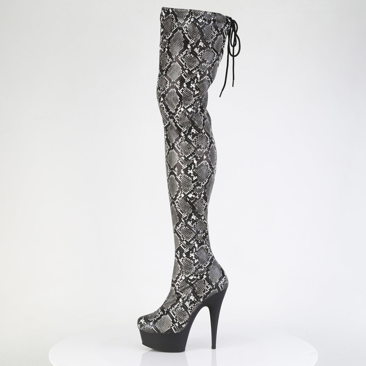 【PLEASER】DELIGHT-3008SP-BT シューズ Grey-Blk Snake Print/Blk Matte【取寄】