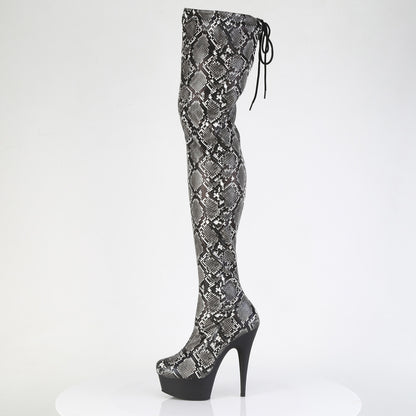 【PLEASER】DELIGHT-3008SP-BT シューズ Grey-Blk Snake Print/Blk Matte【取寄】