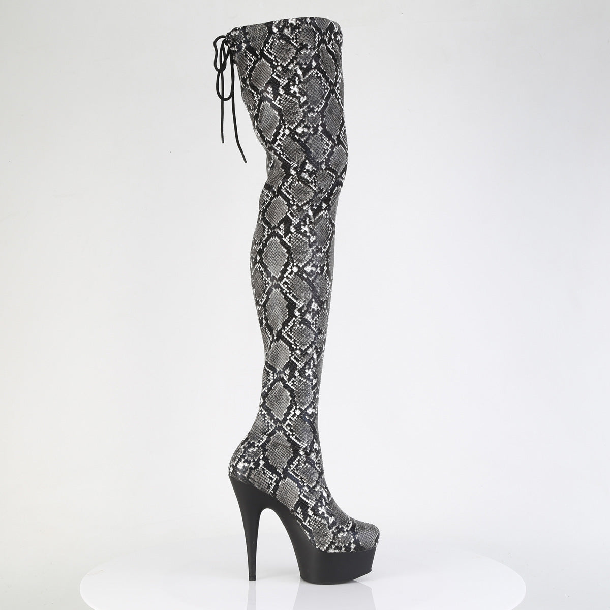 【PLEASER】DELIGHT-3008SP-BT シューズ Grey-Blk Snake Print/Blk Matte【取寄】