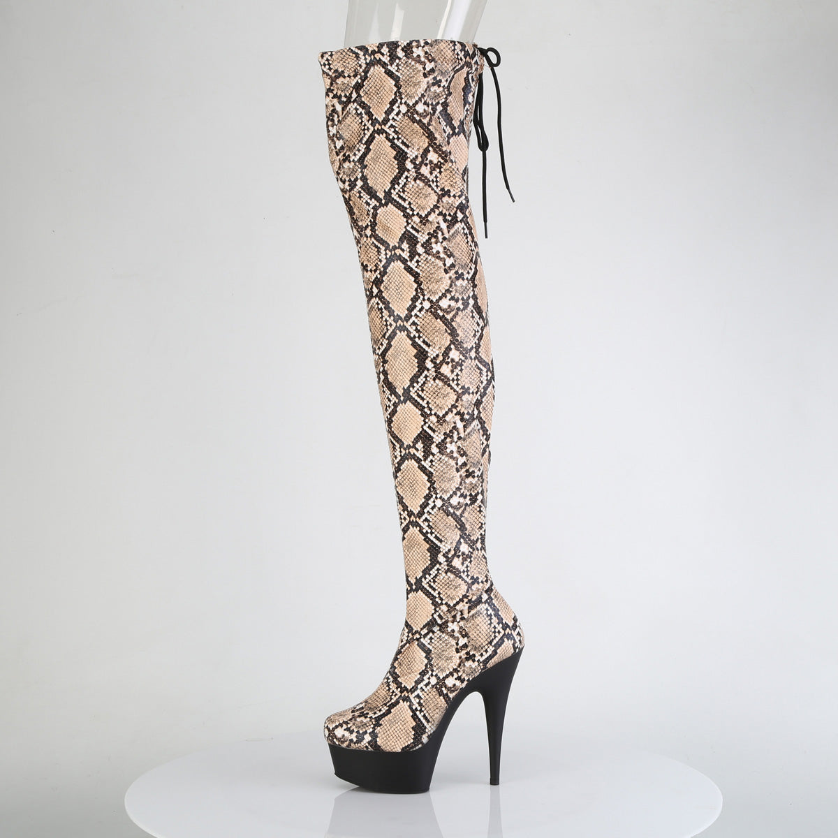 【PLEASER】DELIGHT-3008SP-BT シューズ Tan-Brown Snake Print/Blk Matte【取寄】