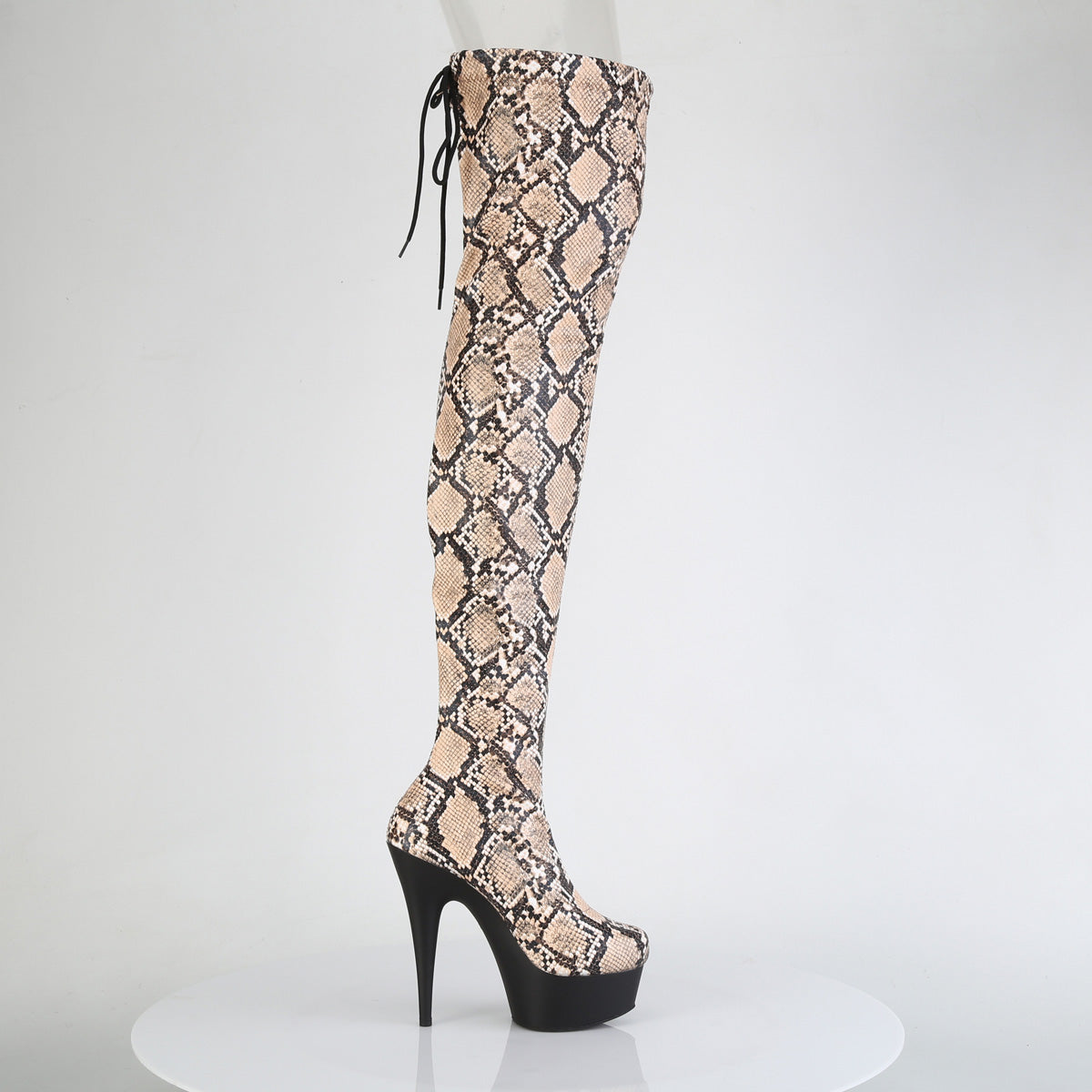 【PLEASER】DELIGHT-3008SP-BT シューズ Tan-Brown Snake Print/Blk Matte【取寄】