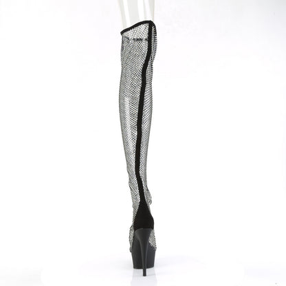 【PLEASER】DELIGHT-3009 シューズ Blk Faux Suede-RS Mesh/Blk Matte【取寄】