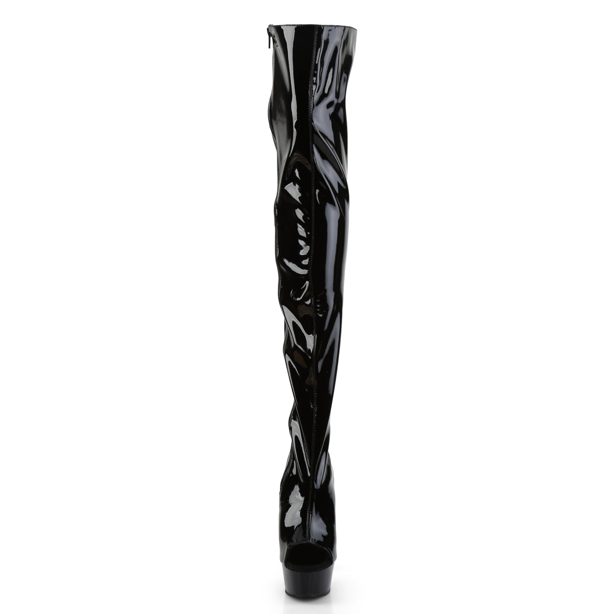 【PLEASER】DELIGHT-3017 シューズ Blk Str Pat/Blk【取寄】
