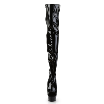 【PLEASER】DELIGHT-3017 シューズ Blk Str Pat/Blk【取寄】