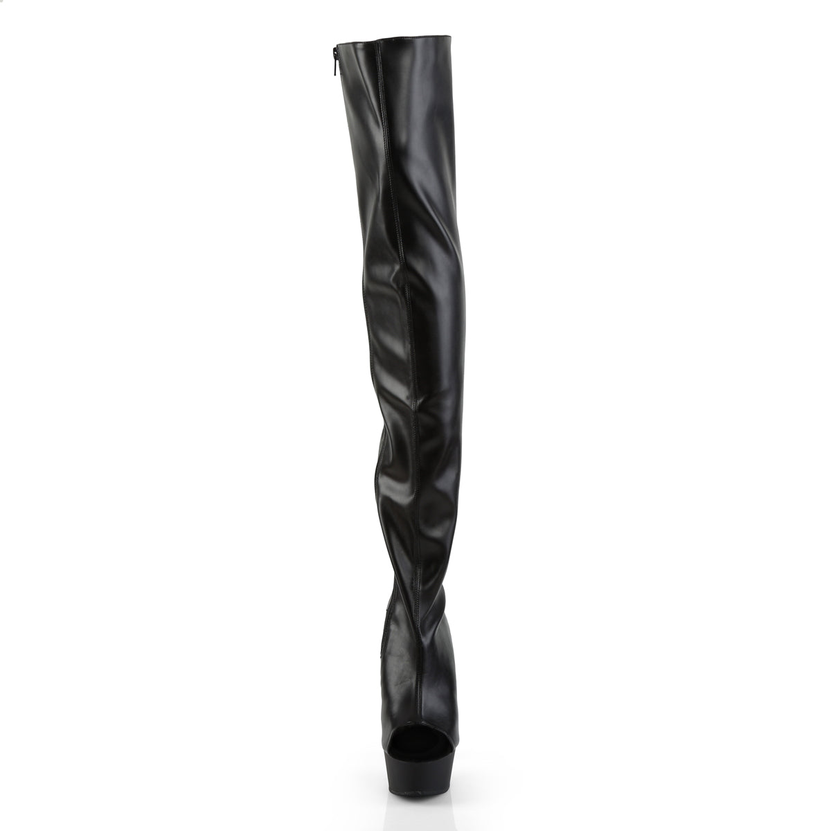 【PLEASER】DELIGHT-3017 シューズ Blk Str Faux Leather/Blk【取寄】