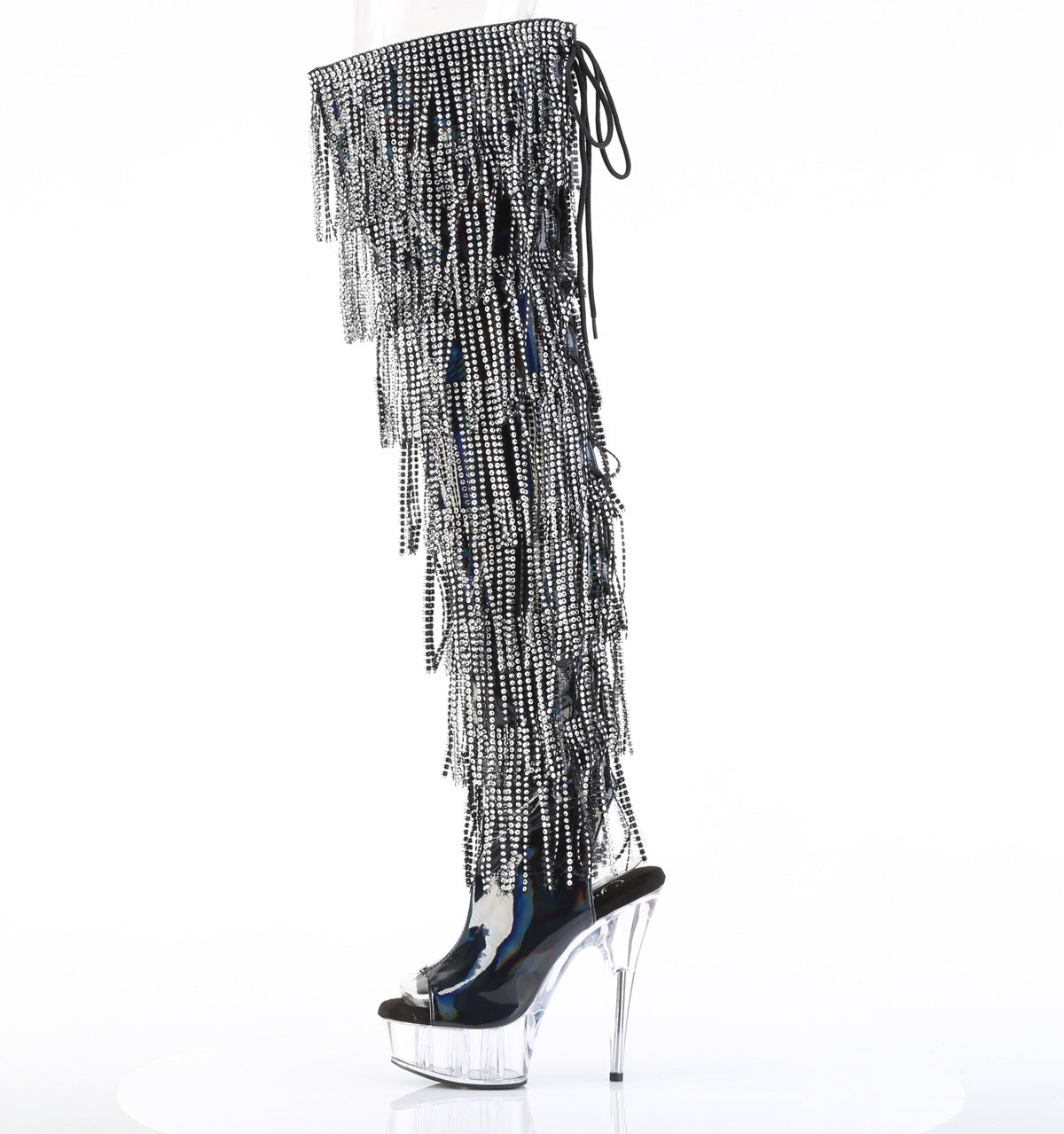 【PLEASER】DELIGHT-3017HG-RSF シューズ Blk Holo Pat/Clr【取寄】