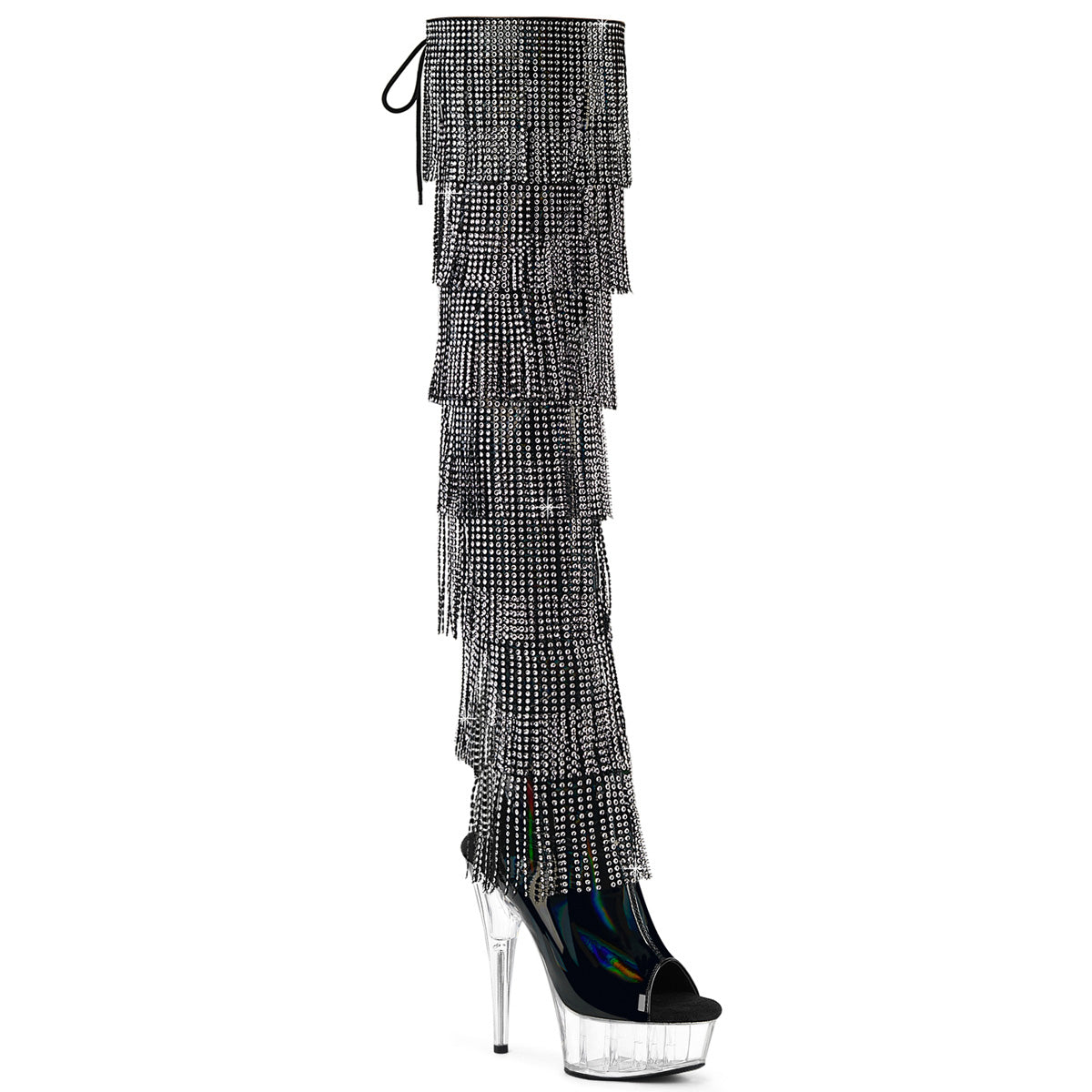 【PLEASER】DELIGHT-3017HG-RSF シューズ Blk Holo Pat/Clr【取寄】