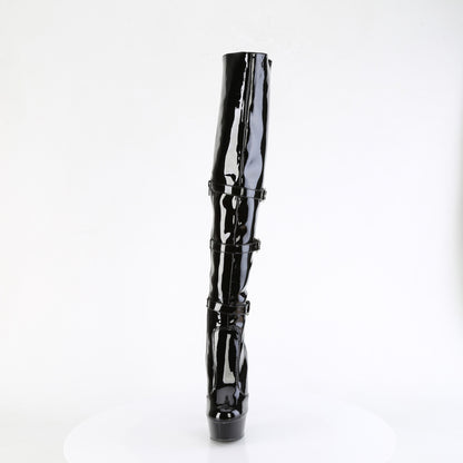【PLEASER】DELIGHT-3018 シューズ Blk Str. Pat/Blk【取寄】