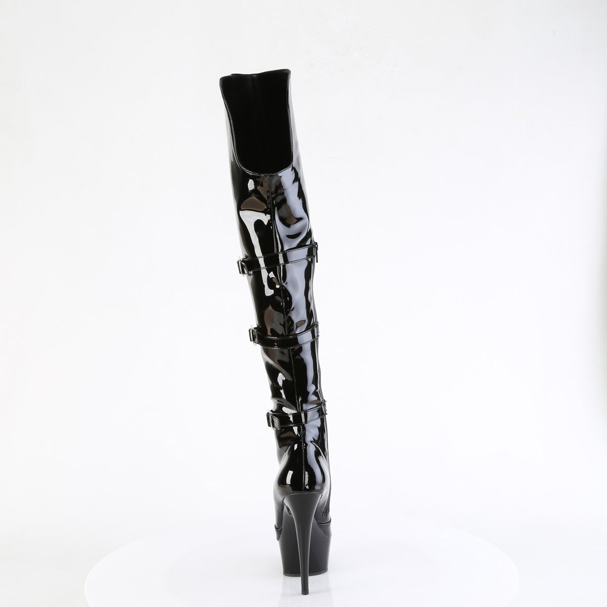 【PLEASER】DELIGHT-3018 シューズ Blk Str. Pat/Blk【取寄】