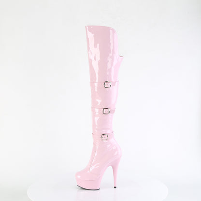 【PLEASER】DELIGHT-3018 シューズ B. Pink Str. Pat/B. Pink【取寄】