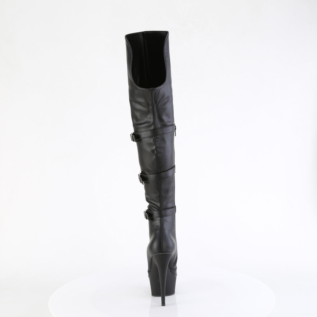 【PLEASER】DELIGHT-3018 シューズ Blk Str. Faux Leather/Blk Matte【取寄】