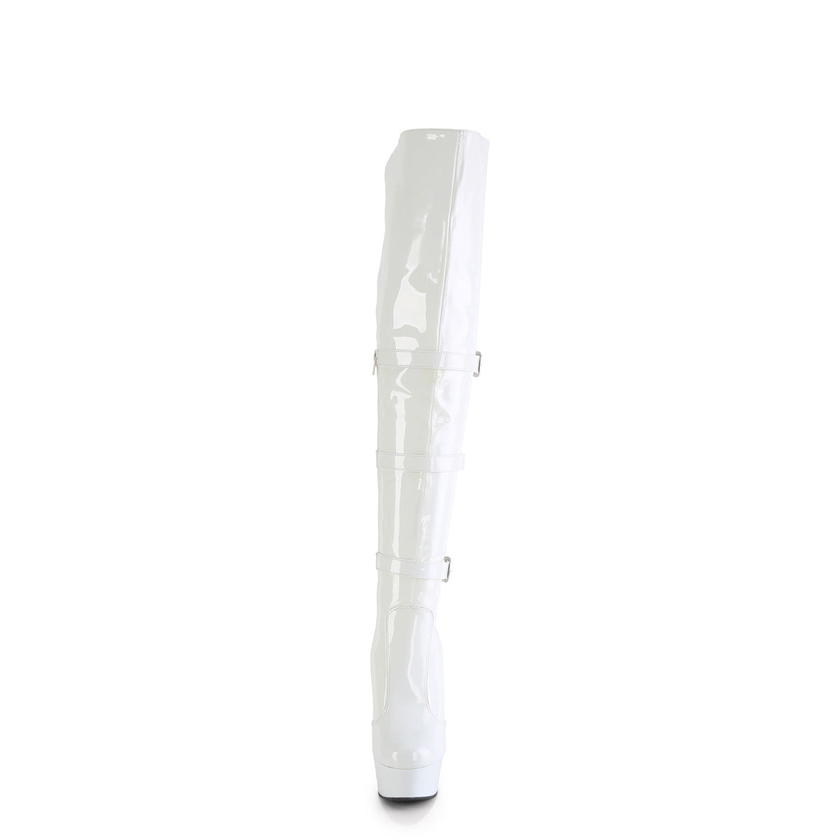【PLEASER】DELIGHT-3018 シューズ Wht Str. Pat/Wht【取寄】