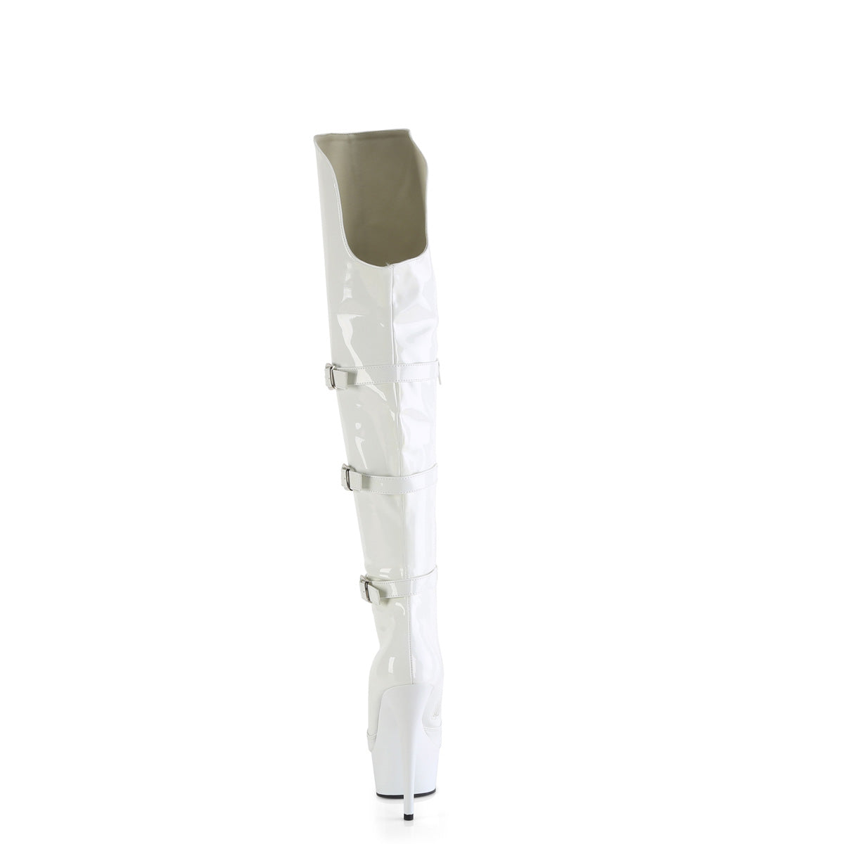 【PLEASER】DELIGHT-3018 シューズ Wht Str. Pat/Wht【取寄】