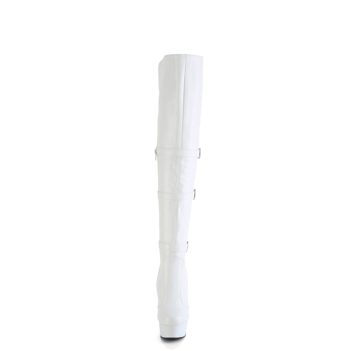 【PLEASER】DELIGHT-3018 シューズ Wht Str. Faux Leather/Wht Matte【取寄】