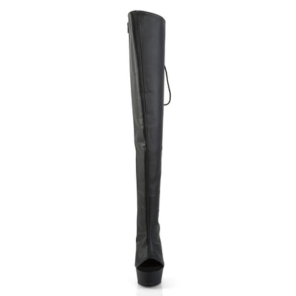 【PLEASER】DELIGHT-3019 シューズ Blk Faux Leather/Blk Matte【取寄】