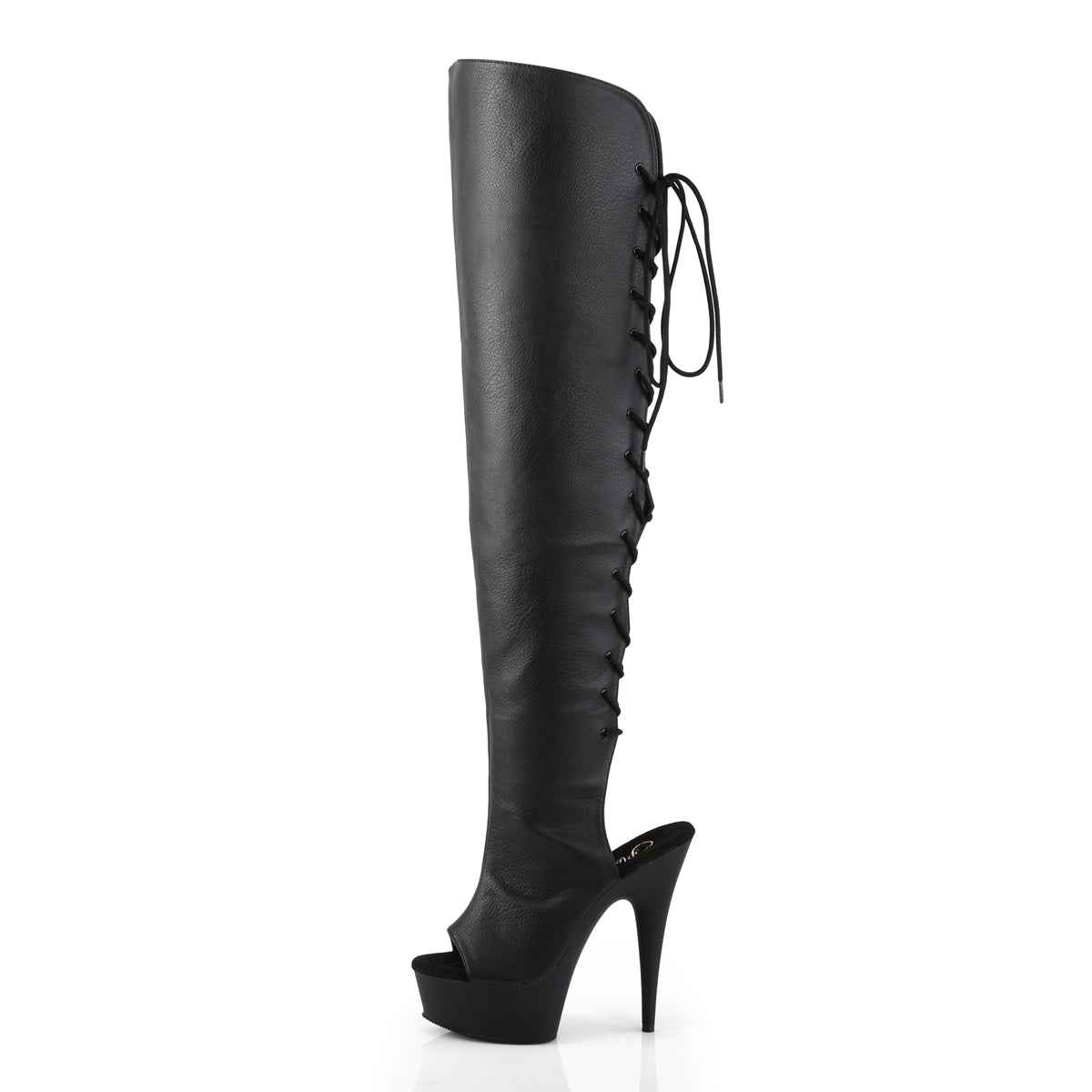 【PLEASER】DELIGHT-3019 シューズ Blk Faux Leather/Blk Matte【取寄】