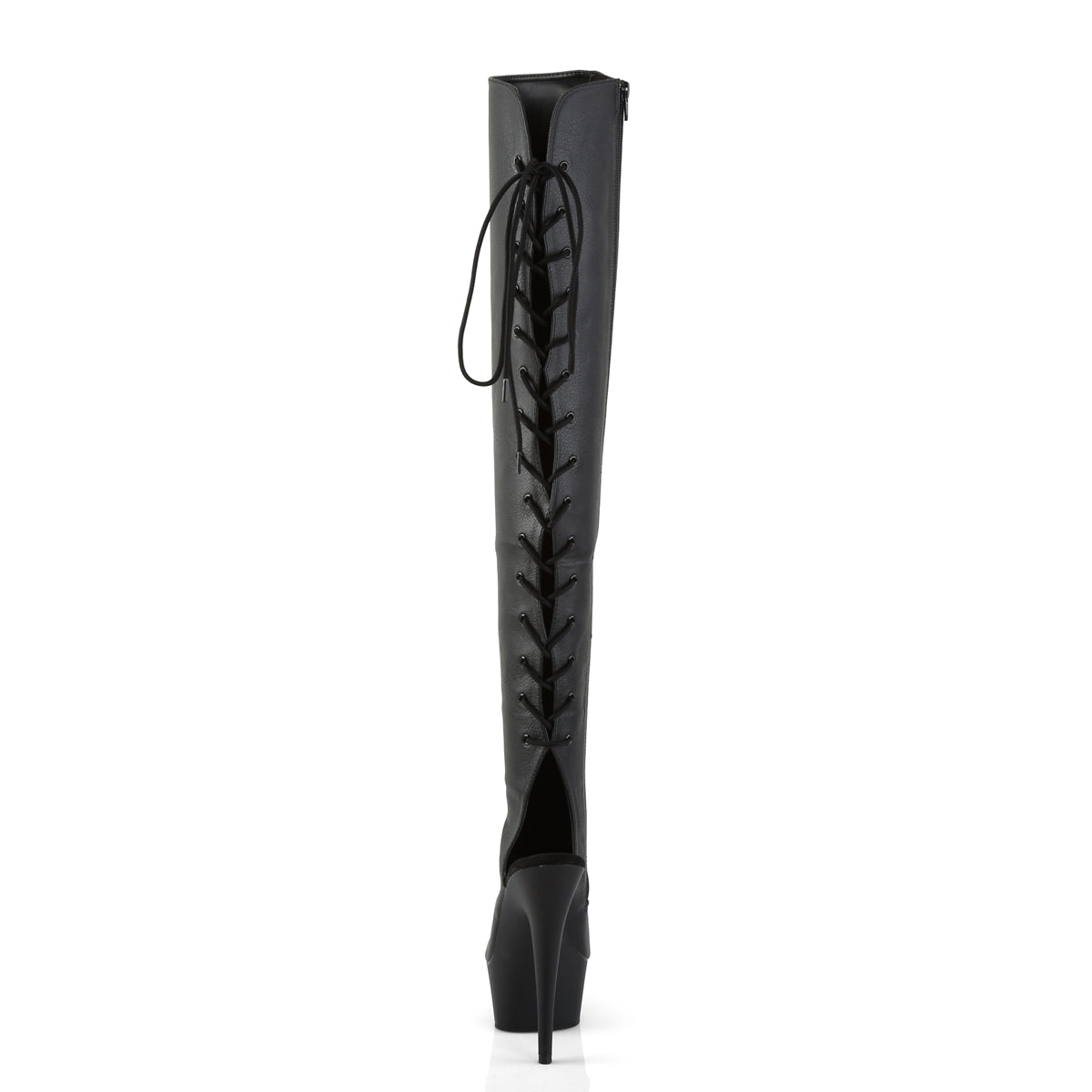 【PLEASER】DELIGHT-3019 シューズ Blk Faux Leather/Blk Matte【取寄】