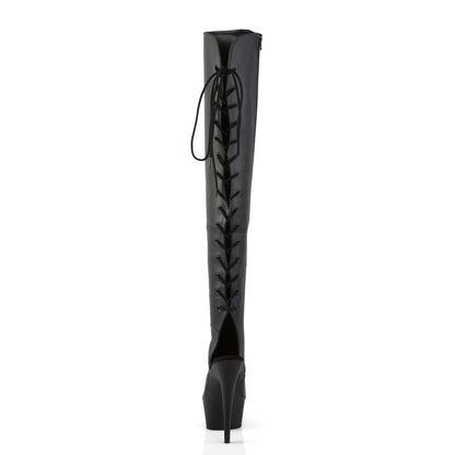 【PLEASER】DELIGHT-3019 シューズ Blk Faux Leather/Blk Matte【取寄】
