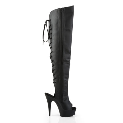 【PLEASER】DELIGHT-3019 シューズ Blk Faux Leather/Blk Matte【取寄】