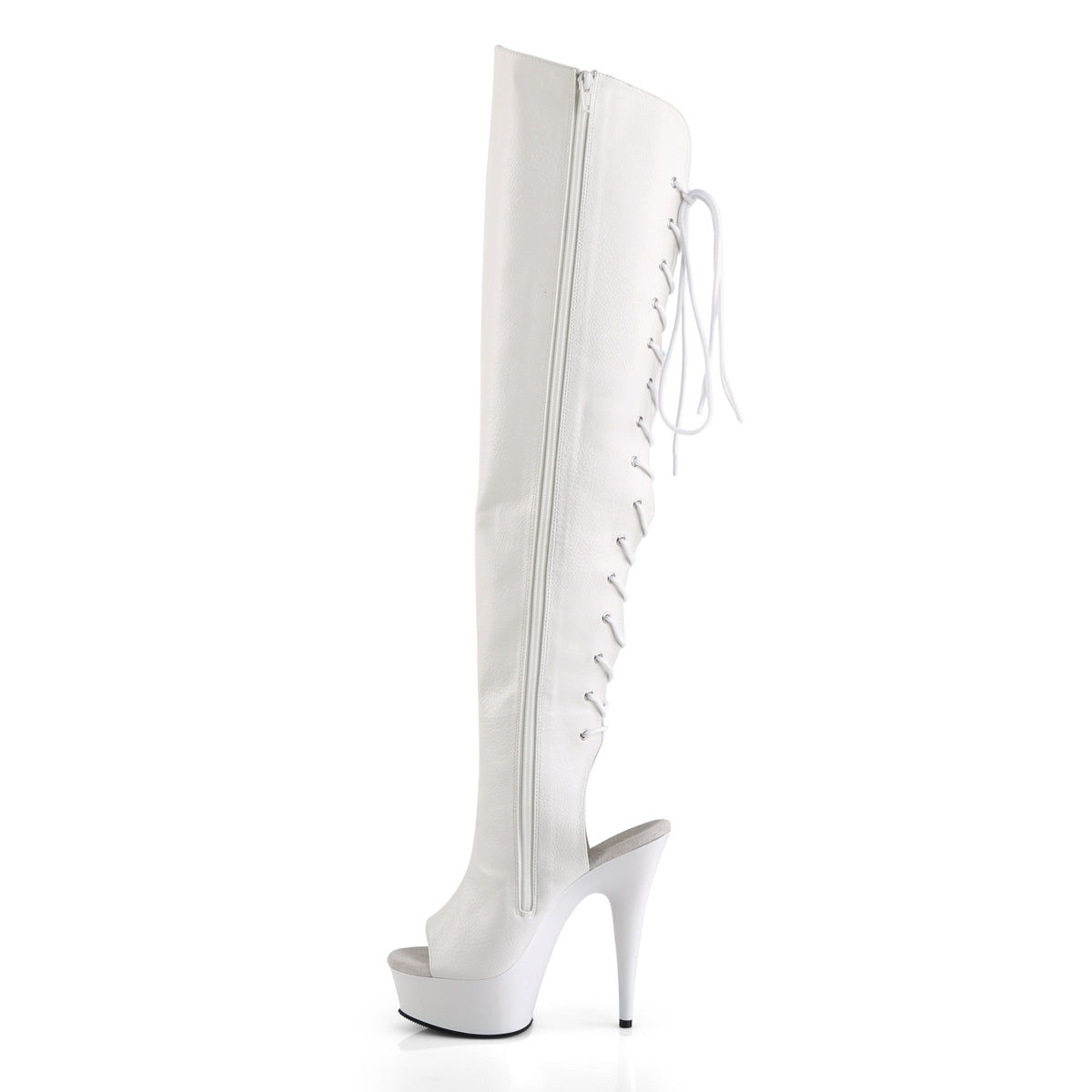【PLEASER】DELIGHT-3019 シューズ Wht Faux Leather/Wht【取寄】