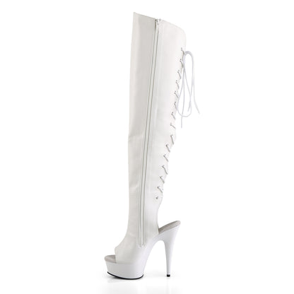 【PLEASER】DELIGHT-3019 シューズ Wht Faux Leather/Wht【取寄】