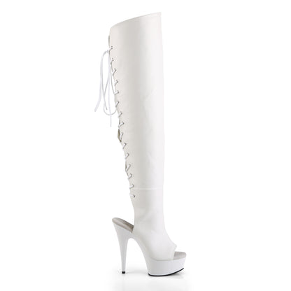 【PLEASER】DELIGHT-3019 シューズ Wht Faux Leather/Wht【取寄】