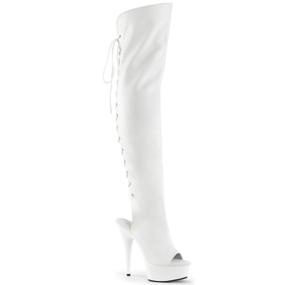 【PLEASER】DELIGHT-3019 シューズ Wht Faux Leather/Wht【取寄】