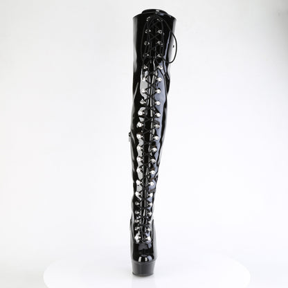 【PLEASER】DELIGHT-3022 シューズ Blk Str Pat/Blk【取寄】