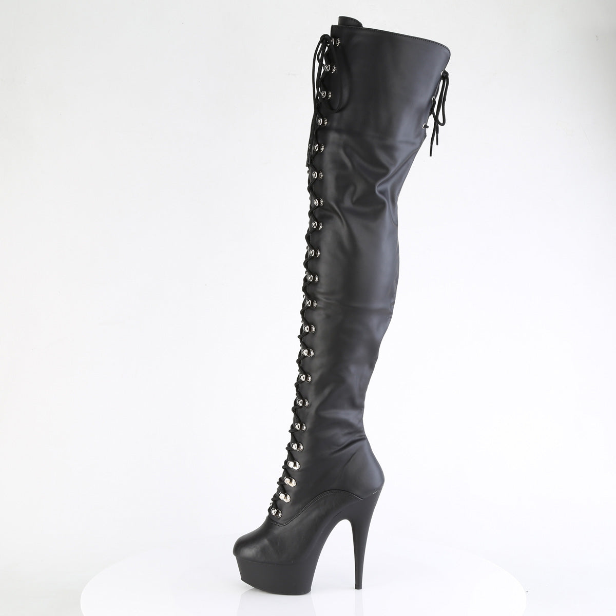 【PLEASER】DELIGHT-3022 シューズ Blk Faux Leather/Blk Matte【取寄】