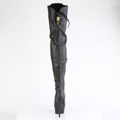 【PLEASER】DELIGHT-3022 シューズ Blk Faux Leather/Blk Matte【取寄】