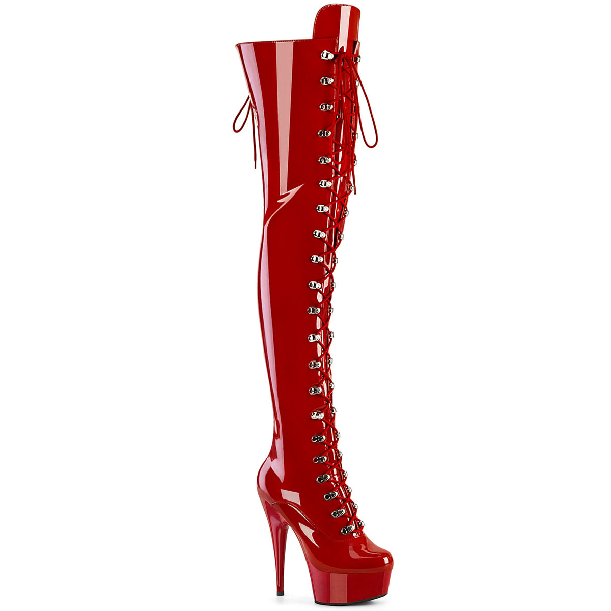 【PLEASER】DELIGHT-3022 シューズ Red Str Pat/Red【取寄】