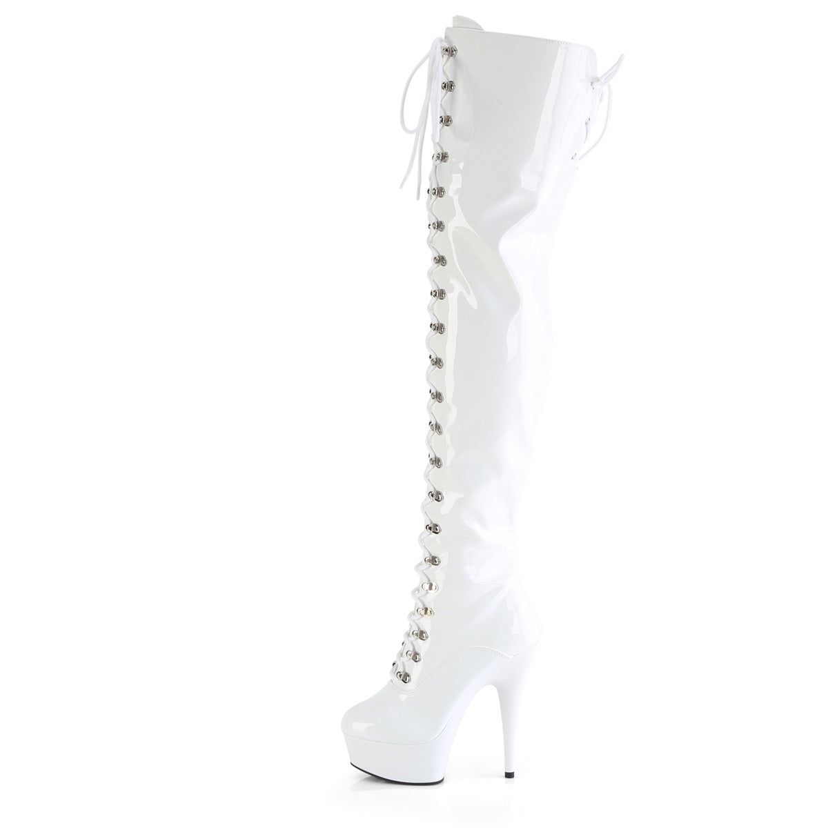 【PLEASER】DELIGHT-3022 シューズ Wht Str Pat/Wht【取寄】