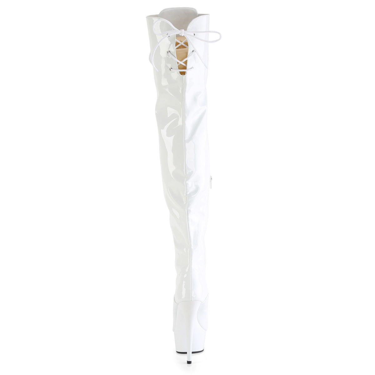 【PLEASER】DELIGHT-3022 シューズ Wht Str Pat/Wht【取寄】