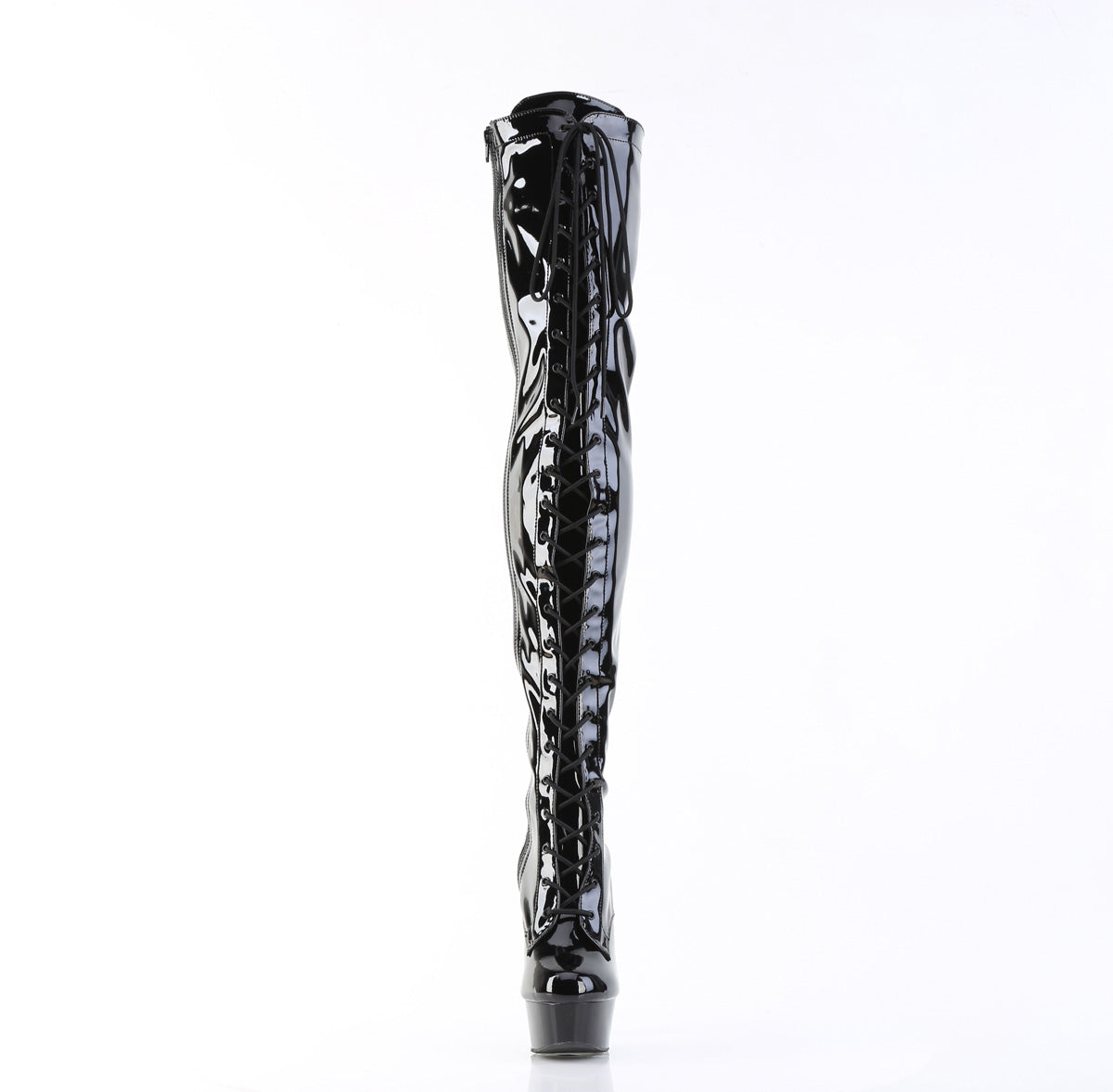 【PLEASER】DELIGHT-3023 シューズ Blk Str Pat/Blk【取寄】