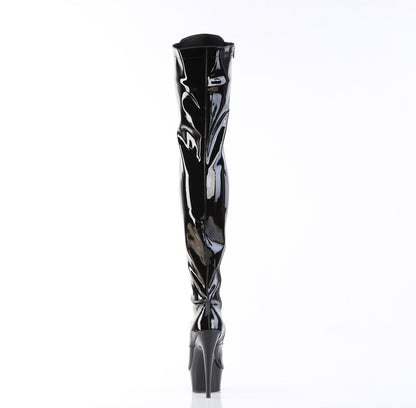 【PLEASER】DELIGHT-3023 シューズ Blk Str Pat/Blk【取寄】