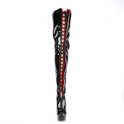 【PLEASER】DELIGHT-3027 シューズ Blk-Red Str. Pat/Blk【取寄】