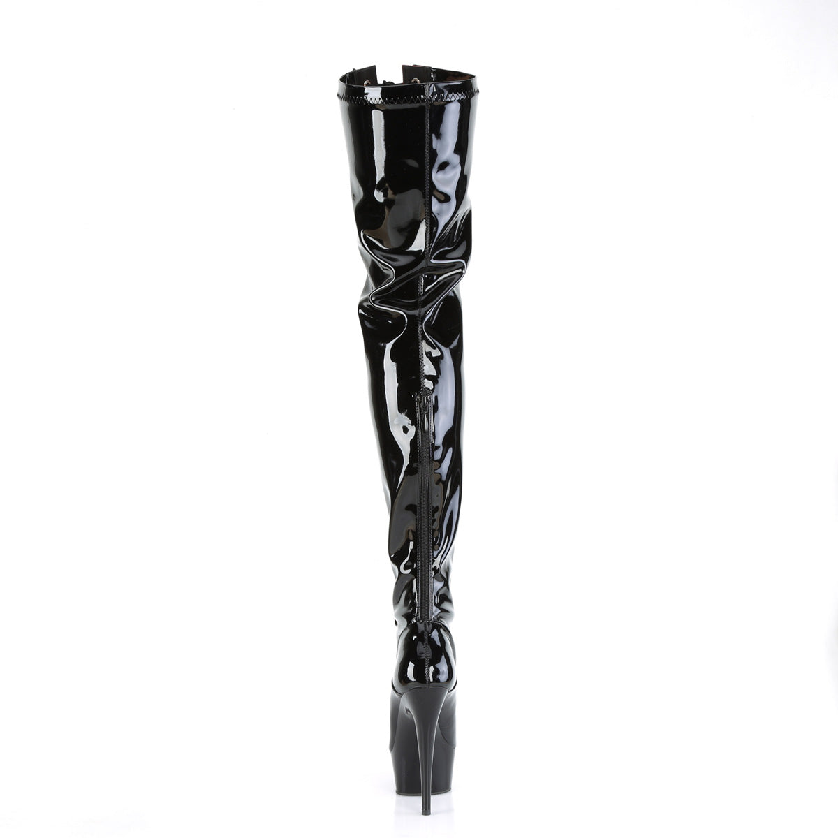 【PLEASER】DELIGHT-3027 シューズ Blk-Red Str. Pat/Blk【取寄】
