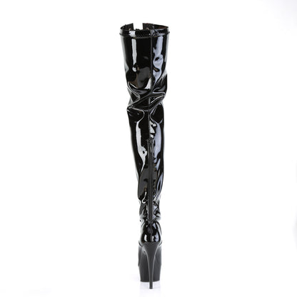 【PLEASER】DELIGHT-3027 シューズ Blk-Red Str. Pat/Blk【取寄】