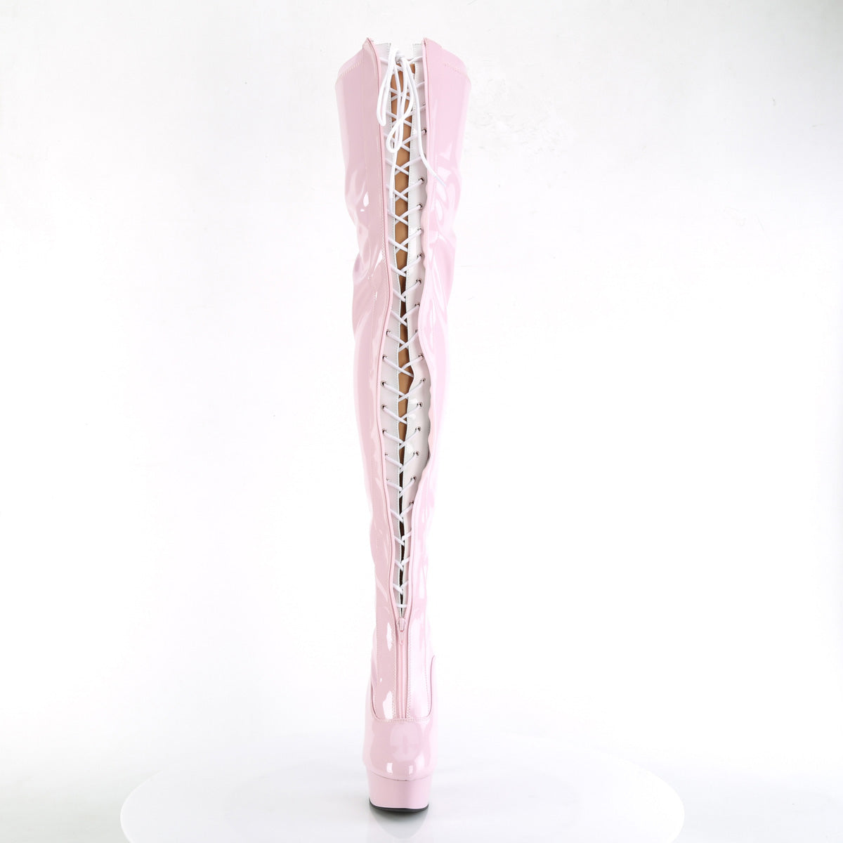 【PLEASER】DELIGHT-3027 シューズ B. Pink-Wht Str. Pat/B. Pink【取寄】