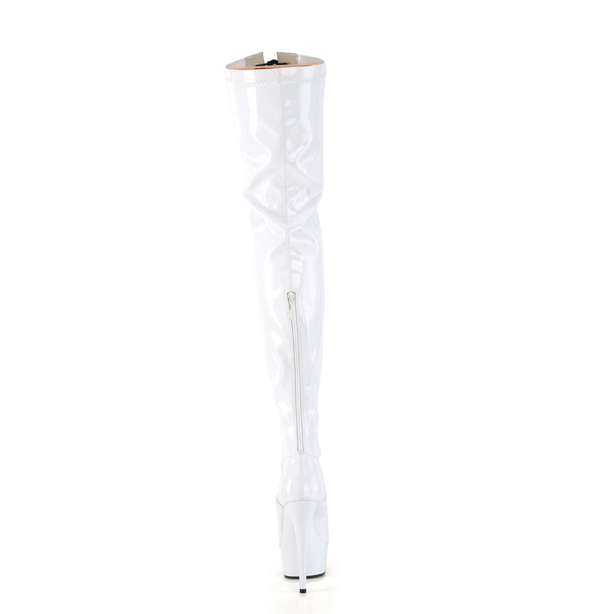 【PLEASER】DELIGHT-3027 シューズ Wht-Blk Str. Pat/Wht【取寄】