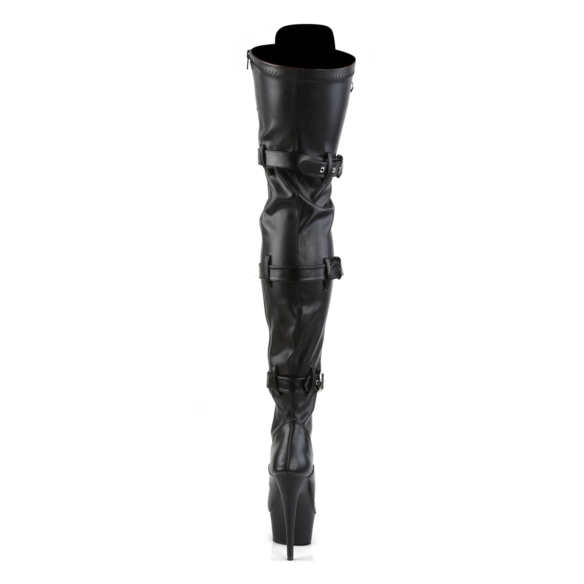 【PLEASER】DELIGHT-3028 シューズ Blk Str Faux Leather/Blk Matte【取寄】