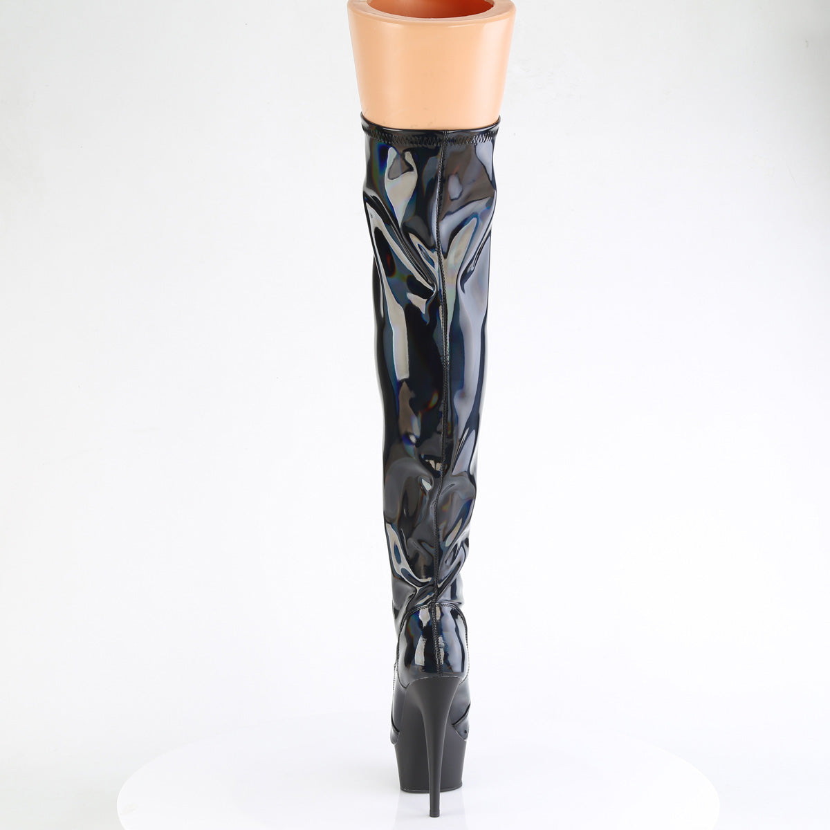 【PLEASER】DELIGHT-3029 シューズ Blk Str Hologram Pat/Blk Matte【取寄】