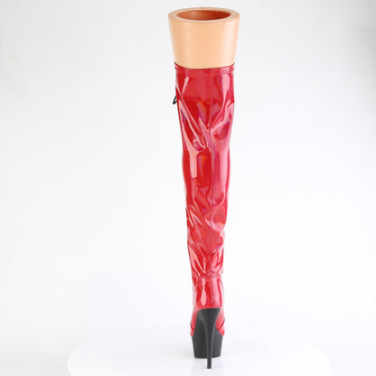 【PLEASER】DELIGHT-3029 シューズ Red Str Hologram Pat/Blk Matte【取寄】