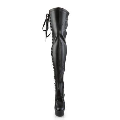 【PLEASER】DELIGHT-3050 シューズ Blk Str Faux Leather/Blk Matte【取寄】