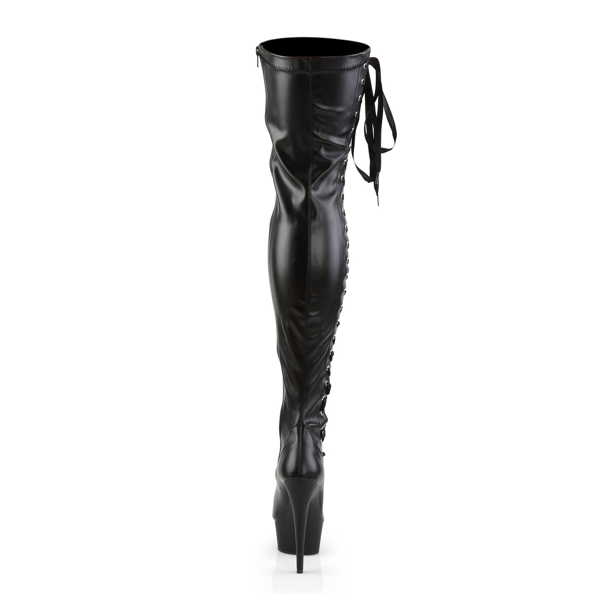 【PLEASER】DELIGHT-3050 シューズ Blk Str Faux Leather/Blk Matte【取寄】