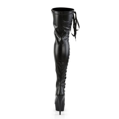 【PLEASER】DELIGHT-3050 シューズ Blk Str Faux Leather/Blk Matte【取寄】