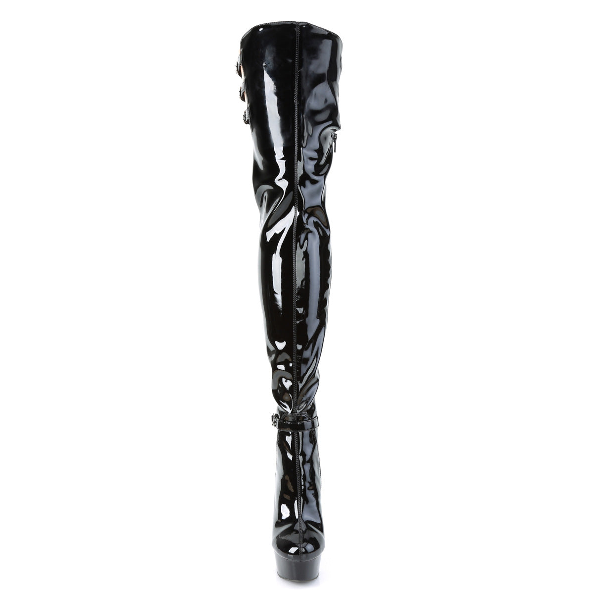 【PLEASER】DELIGHT-3055 シューズ Blk Stretch Pat/Blk【取寄】